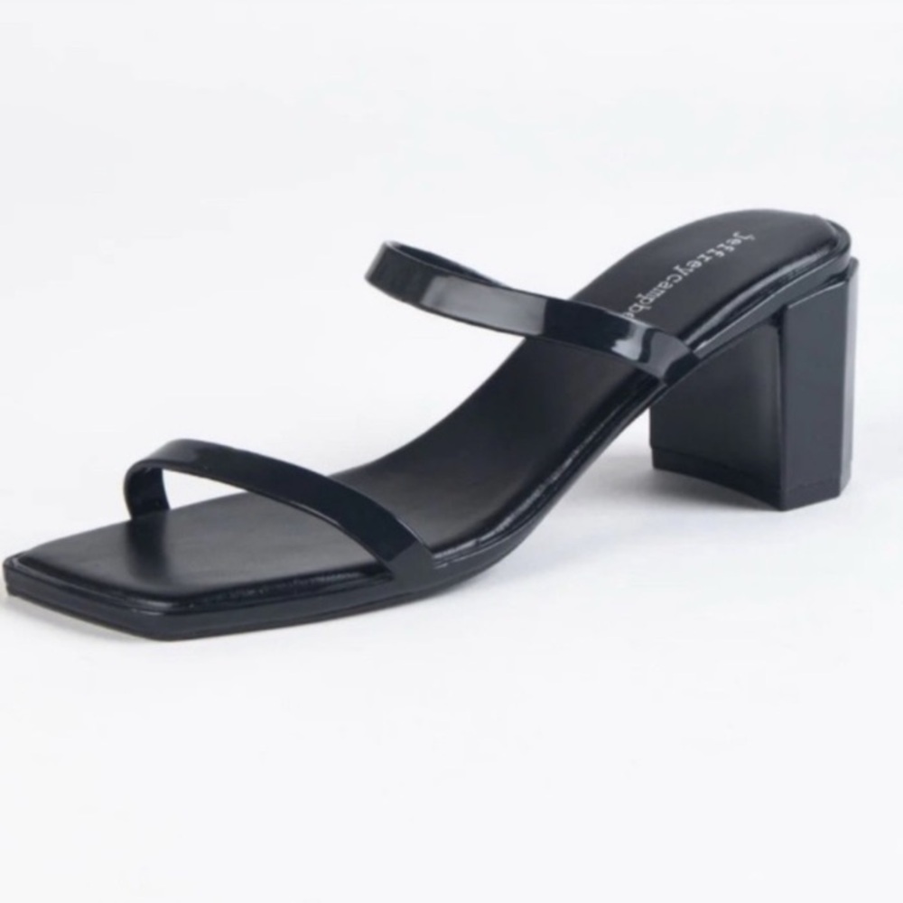 Jeffrey Campbell Black Block Heel Sandals
